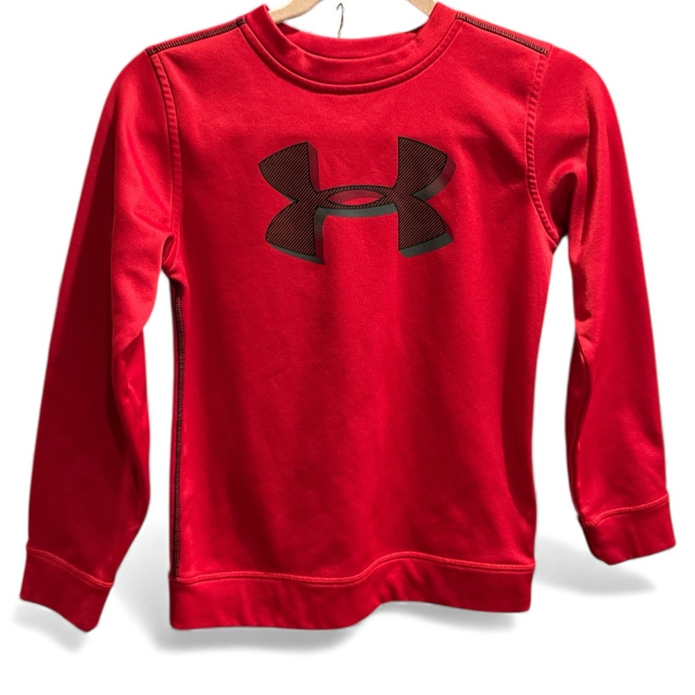 Under Armour Kids Red Sweatshirt with Black Logo